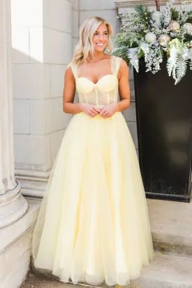 22-719 Prom Dress Yellow