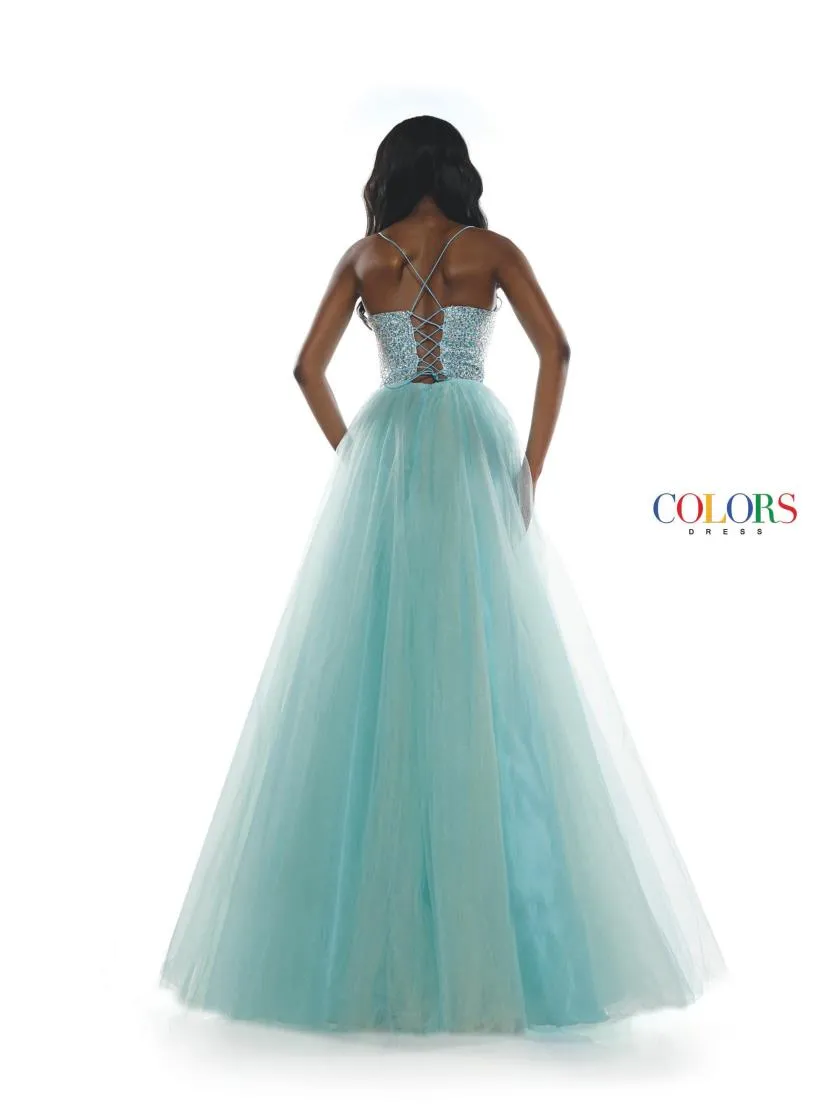 2347 Prom Dress Aqua