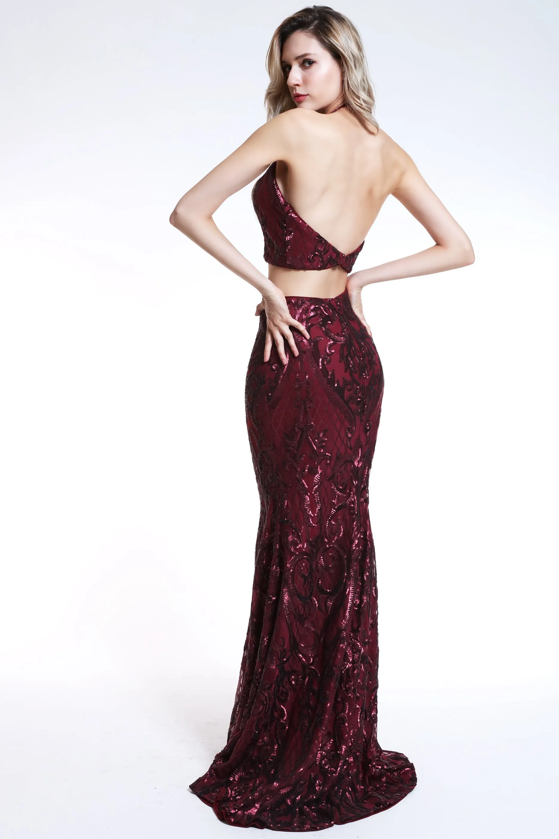 35757 Prom Dress Marsala