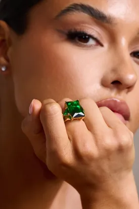 Adella | Emerald Green Statement Ring