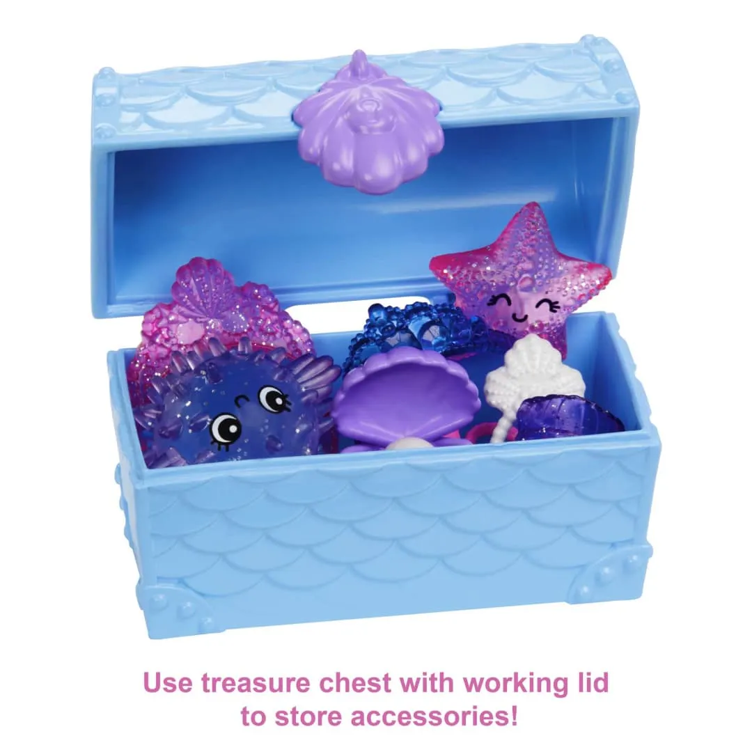 Barbie Mermaid Power™ Chelsea™ Mermaid Doll (Blue & Purple Hair) with 2 Pets, Treasure Chest & Accessories by Mattel