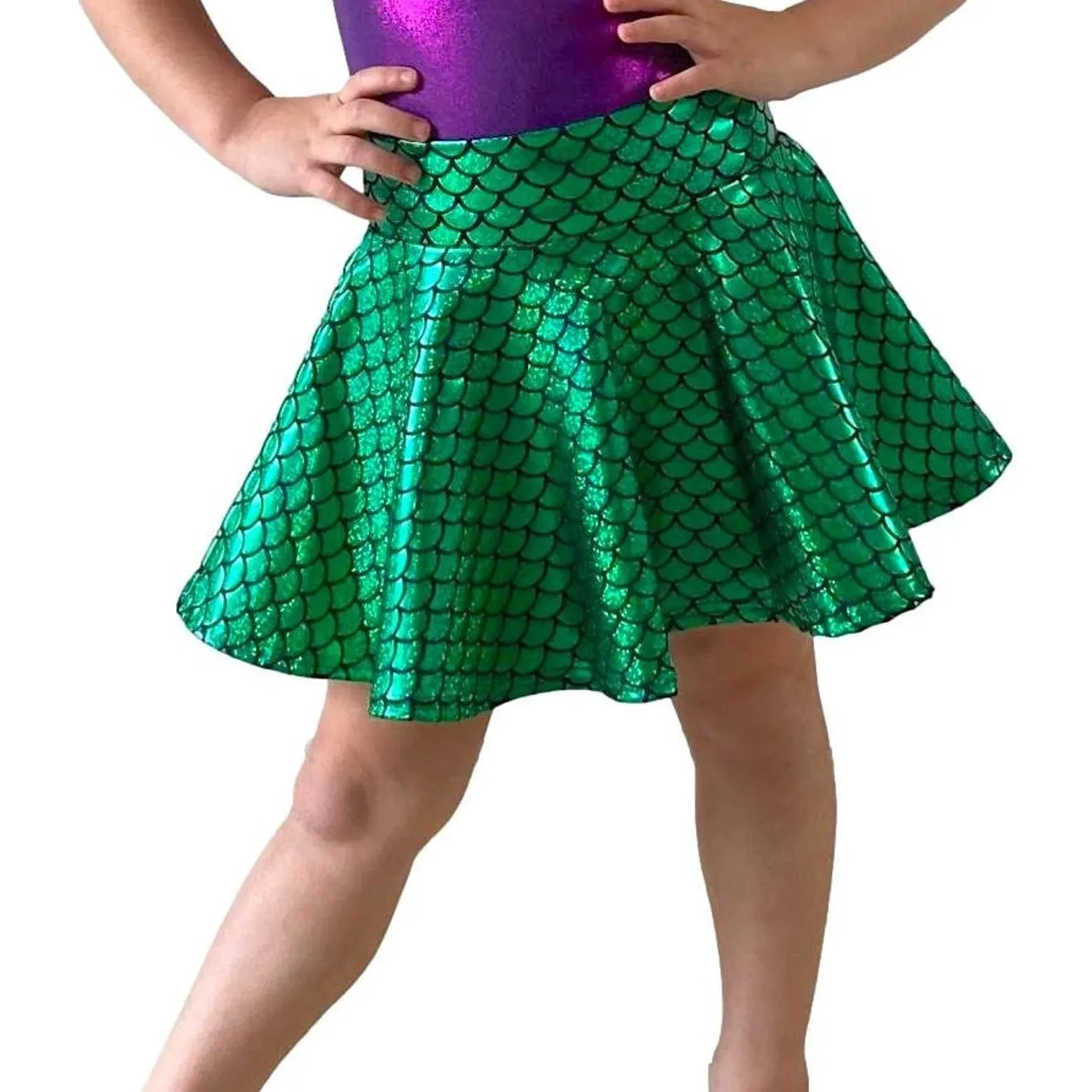 Children's Mermaid Scales Skater Skirt | Many Colors