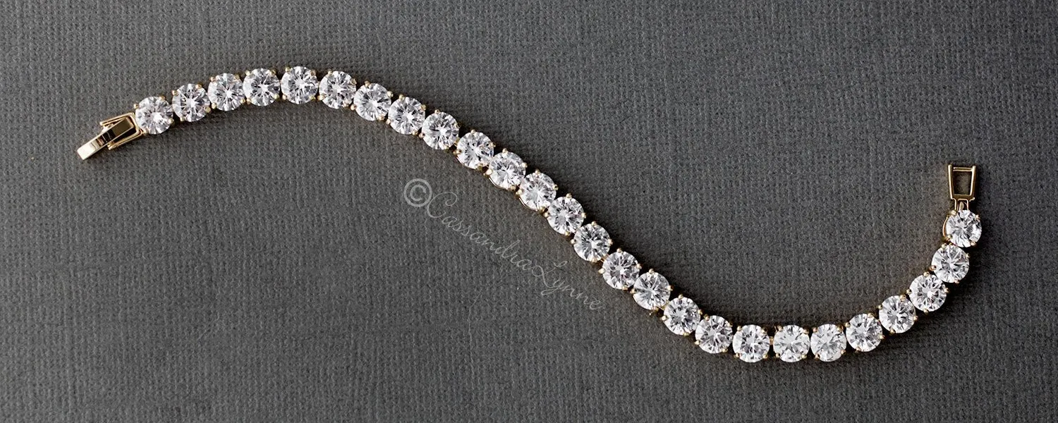 Cubic Zirconia Tennis Bridal Bracelet