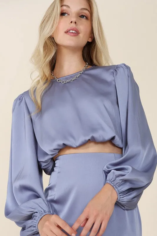 Dressed Up Satin Two-Piece