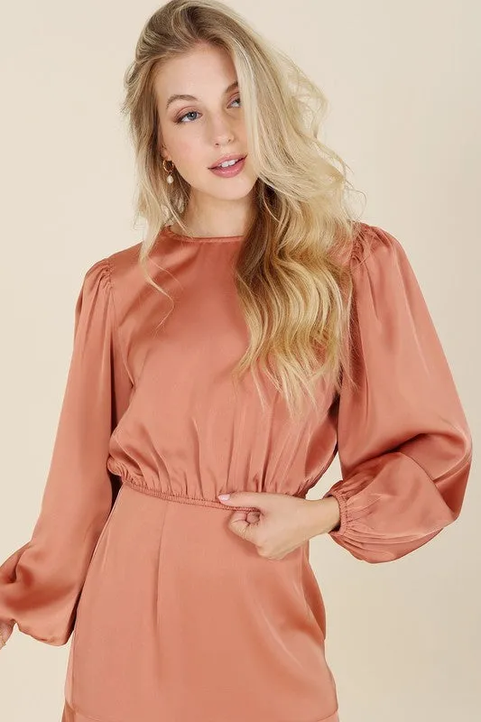 Dressed Up Satin Two-Piece