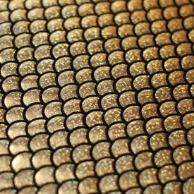 Gold Mermaid Scale Spandex Fabric