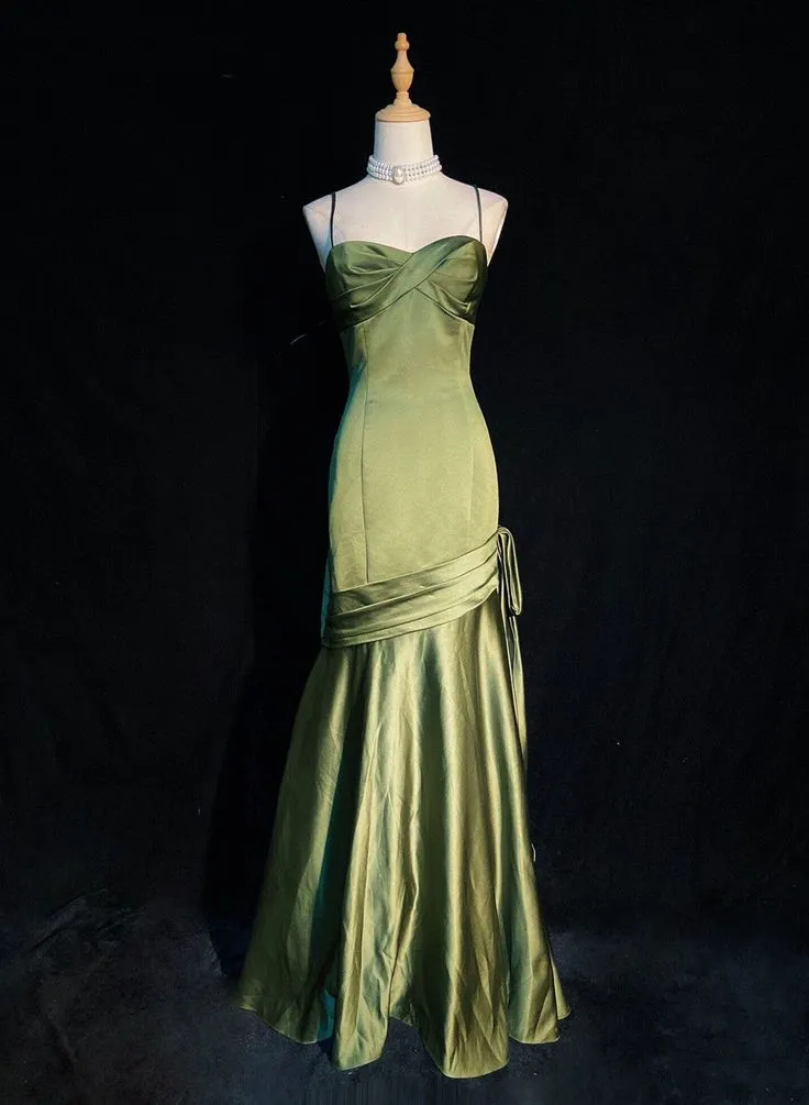 Green Sweetheart Long Evening Dress Wedding Party Dress SH1281