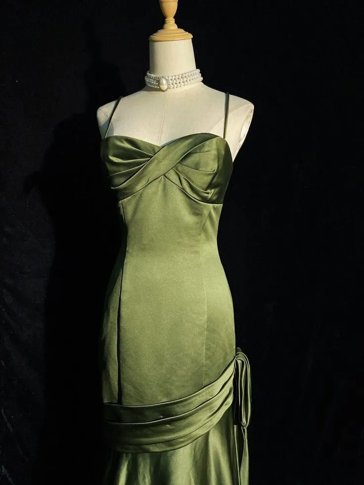 Green Sweetheart Long Evening Dress Wedding Party Dress SH1281