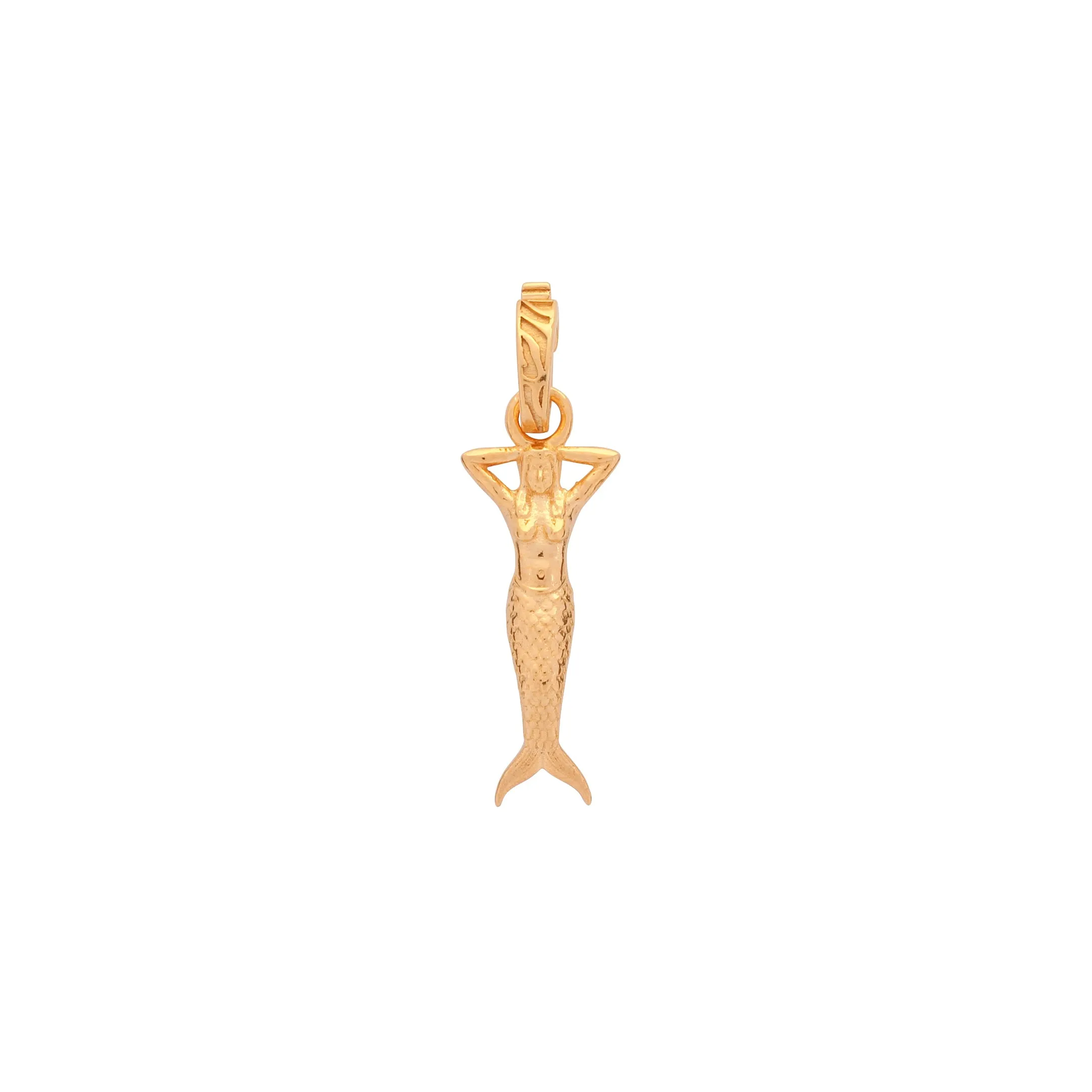 Mermaid Charm, Gold Vermeil