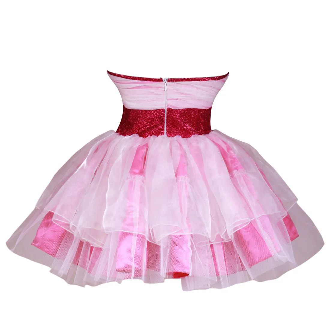 Pink Carrol Short Prom Dress