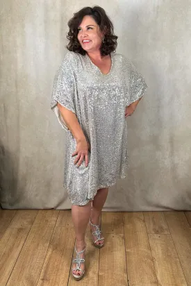 Sophia Sequin Short Sleeve Dress