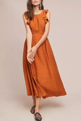 SUNSET BACKLESS RESORT DRESS